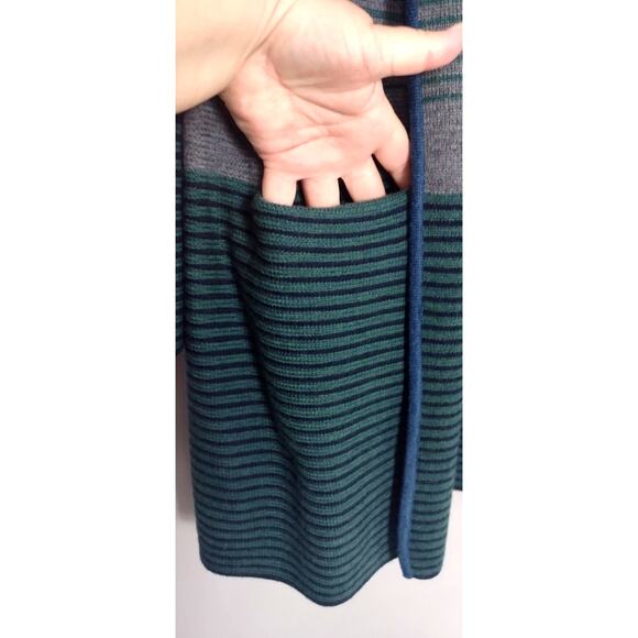 Talbots Pure Merino Wool Cardigan Size Medium Lagenlook Long - Picture 5 of 10